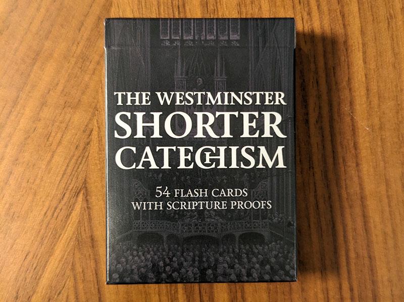 The Shorter Catechism on a desk