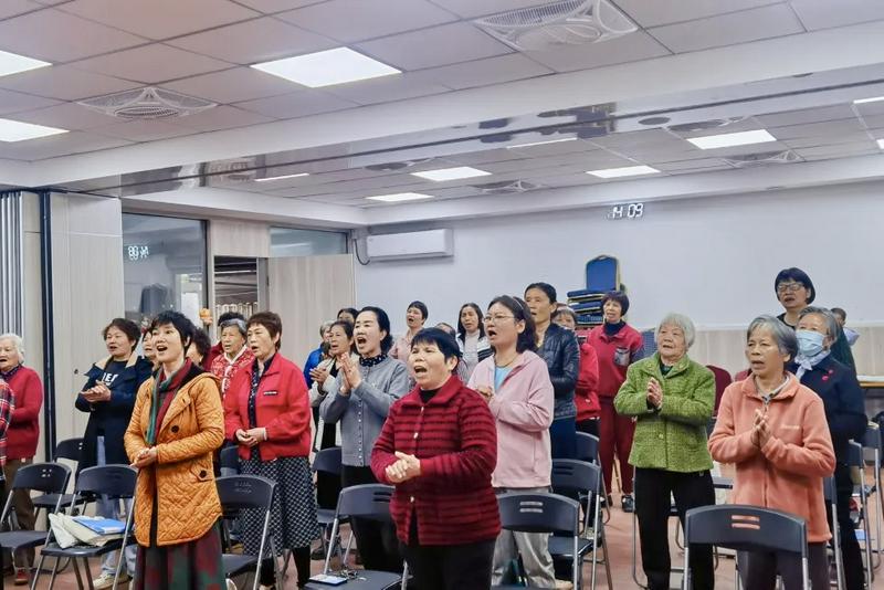 A collective photo of Christian women worshipping God at the World Day of Prayer event held by Sanxiang Church in Zhongshan City, Guangdong Province, on March 5, 2025.